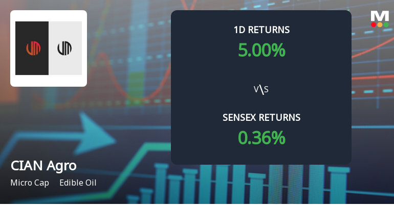 CIAN Agro Industries & Infrastructure Sees Unprecedented Buying Interest Amid Upper Circuit Scenario