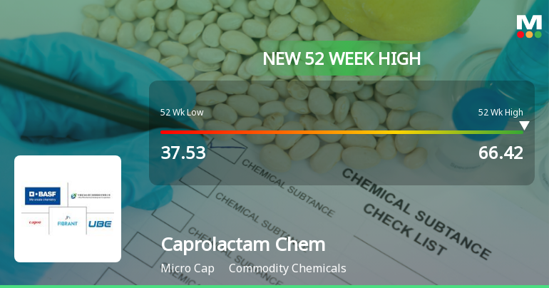 Caprolactam Chemicals Hits New 52-Week High at Rs.66.42