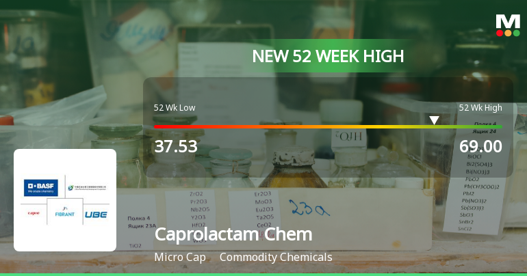 Caprolactam Chemicals Hits New 52-Week High at Rs.69