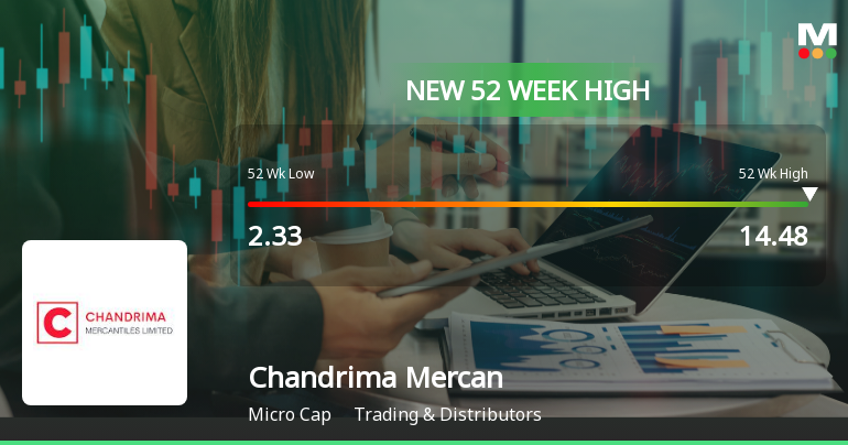 Chandrima Mercantiles Hits New 52-Week High of Rs.14.48 Marking Significant Milestone