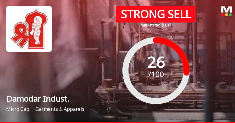 Damodar Indust. Sees Revision in Market Evaluation Amidst Challenging Fundamentals