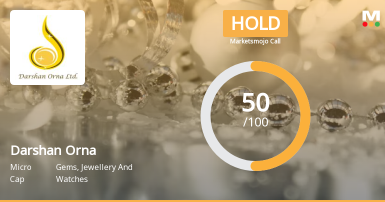 Darshan Orna Ltd is Rated Hold