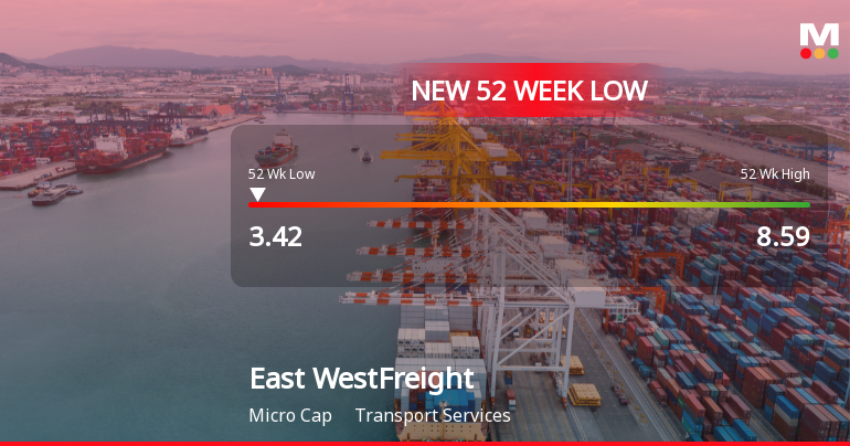 East West Freight Carriers Ltd Falls to 52-Week Low of Rs.3.42
