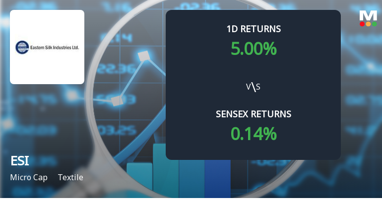 Eastern Silk Industries Hits Upper Circuit Amidst Unprecedented Buying Interest
