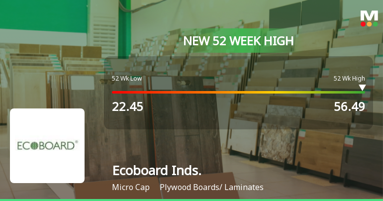 Ecoboard Industries Hits New 52-Week High at Rs.55.8