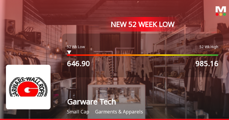 Garware Technical Fibres Falls to 52-Week Low of Rs.646.9 Amidst Continued Downtrend