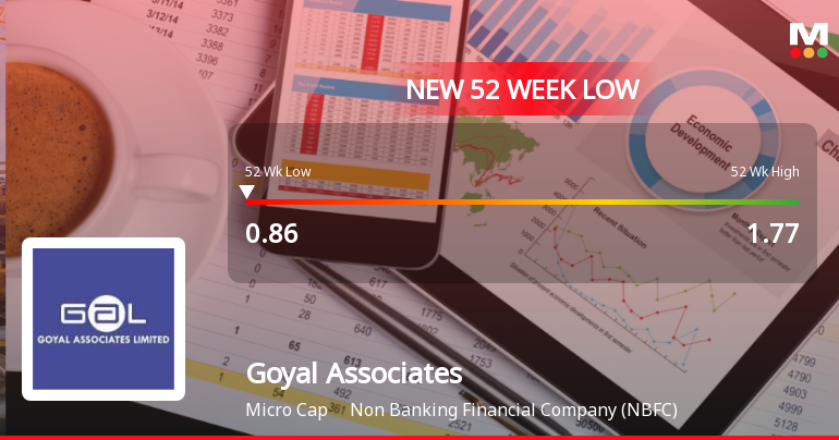 Goyal Associates Stock Falls to 52-Week Low of Rs.0.86