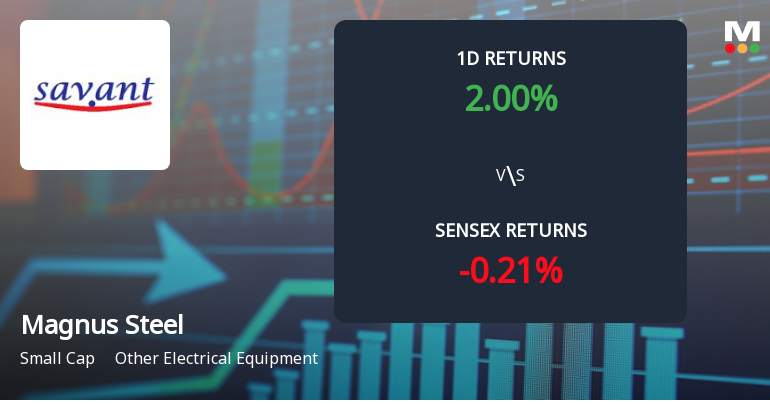 Magnus Steel & Infra Hits Upper Circuit Amidst Unprecedented Buying Interest