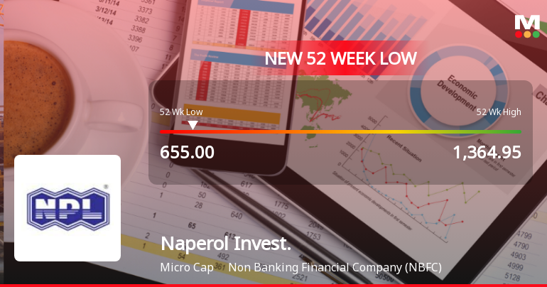 Naperol Investments Falls to 52-Week Low of Rs.655 Amid Market Volatility