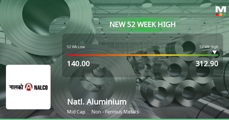 National Aluminium Company Ltd Hits New 52-Week High at Rs.312.9