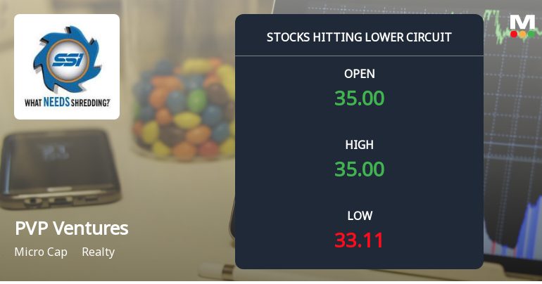PVP Ventures Hits Lower Circuit Amid Heavy Selling Pressure