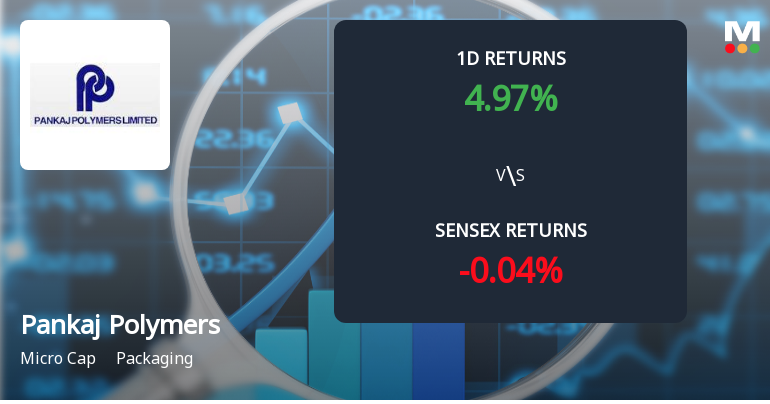 Pankaj Polymers Surges with Unprecedented Buying Interest, Eyes Multi-Day Upper Circuit