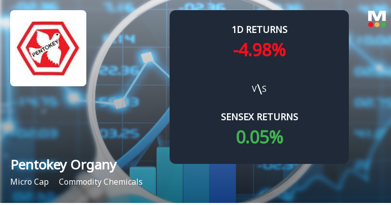 Pentokey Organy (India) Faces Intense Selling Pressure Amid Consecutive Losses
