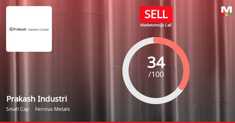 Prakash Industries Ltd Upgraded to Sell: A Detailed Analysis of Quality, Valuation, Financial Trend, and Technicals