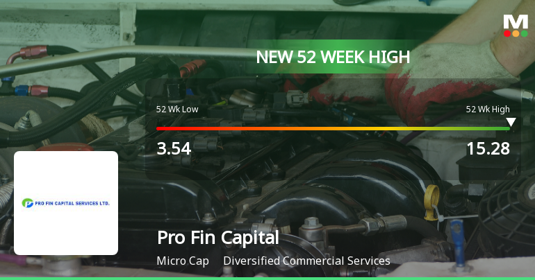 Pro Fin Capital Services Hits New 52-Week High at Rs.15.28