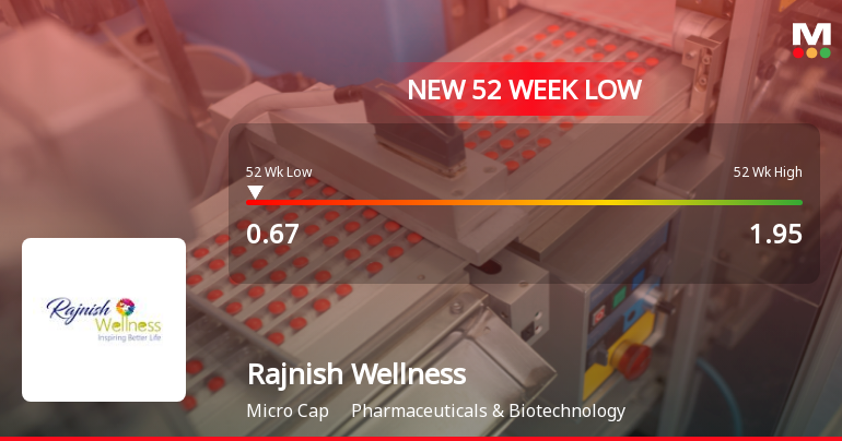 Rajnish Wellness Stock Falls to 52-Week Low of Rs.0.67 Amidst Market Pressure