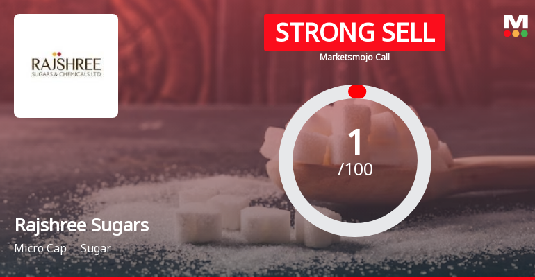 Rajshree Sugars & Chemicals Ltd is Rated Strong Sell