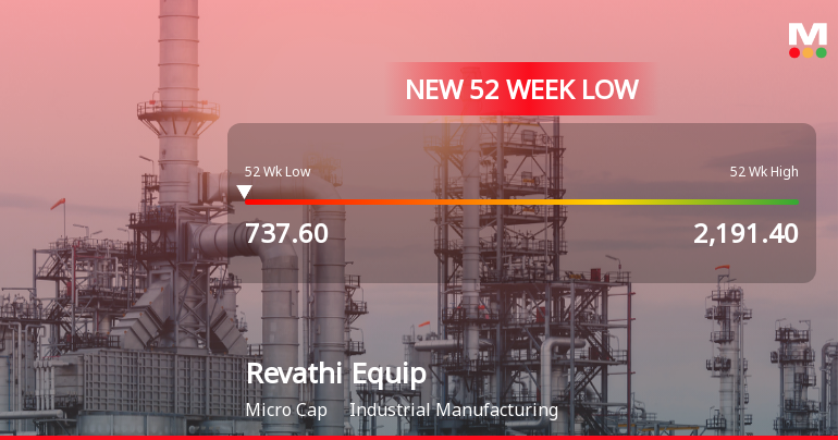 Revathi Equipment India Falls to 52-Week Low of Rs.732.05 Amidst Continued Downtrend
