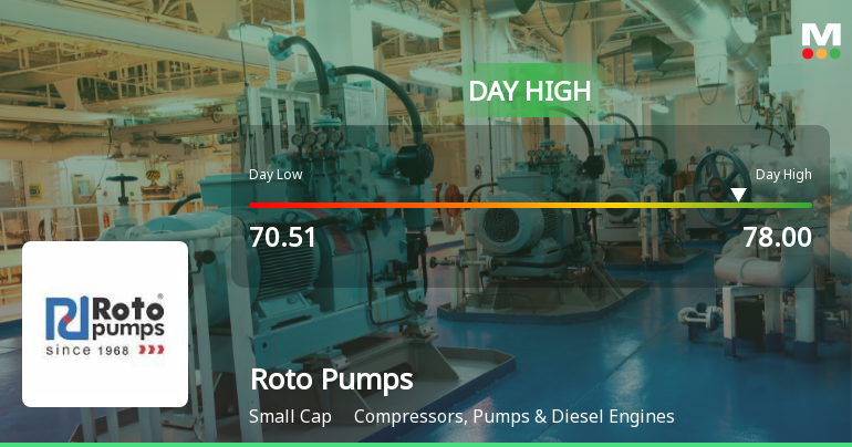 Roto Pumps Hits Intraday High with Strong Trading Momentum