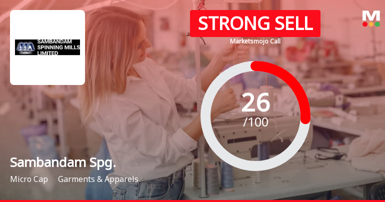 Sambandam Spinning Mills Ltd is Rated Strong Sell