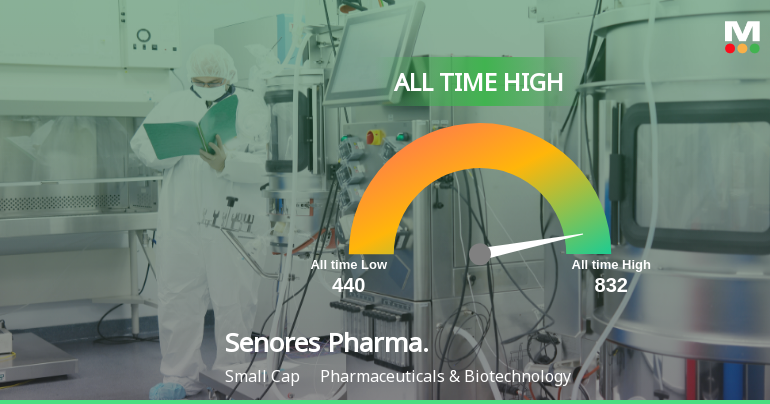 Senores Pharmaceuticals Stock Hits All-Time High at Rs.835.65