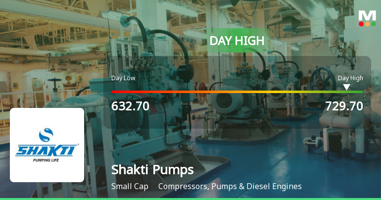 Shakti Pumps (India) Hits Intraday High with Strong 12% Surge