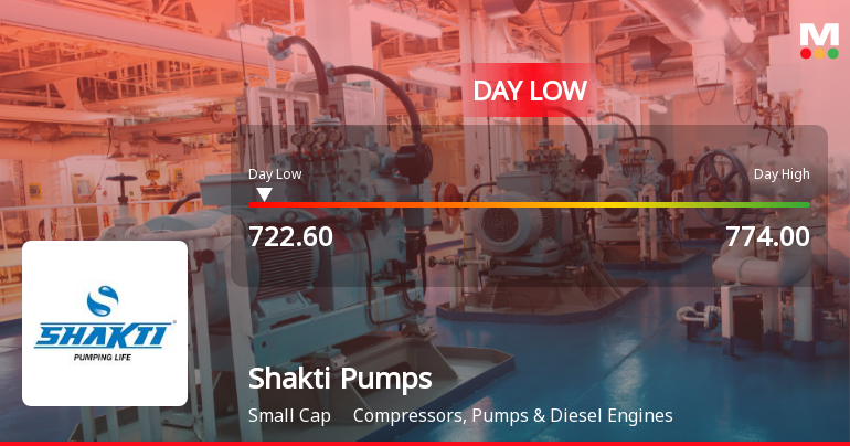 Shakti Pumps (India) Hits Intraday Low Amid Price Pressure and Market Headwinds