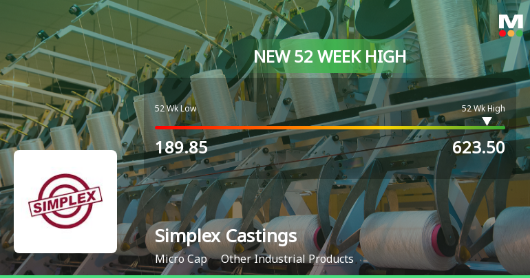 Simplex Castings Hits New 52-Week High of Rs.623.5, Marking Significant Milestone