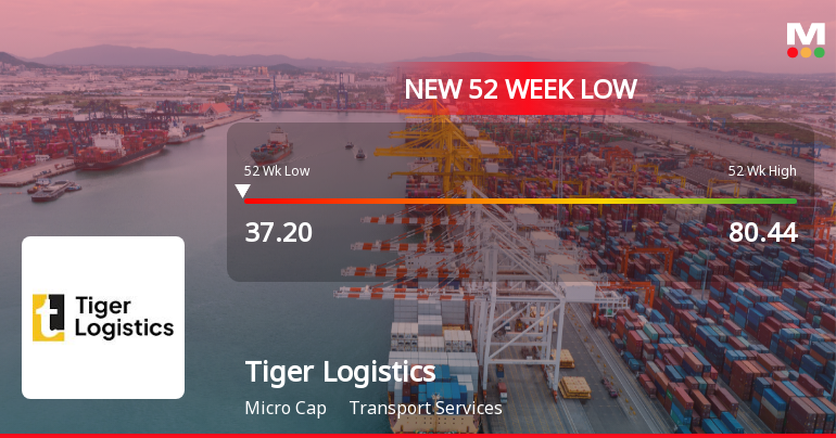 Tiger Logistics (India) Stock Hits 52-Week Low at Rs.37.2 Amid Market Pressure