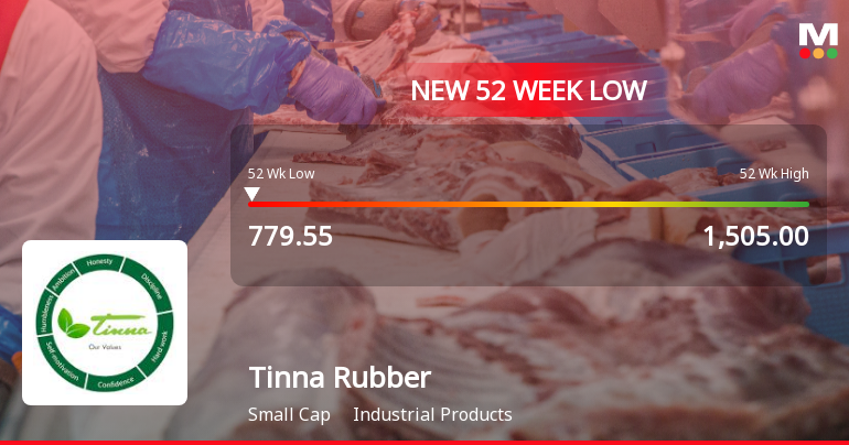 Tinna Rubber & Infrastructure Falls to 52-Week Low of Rs.785.05