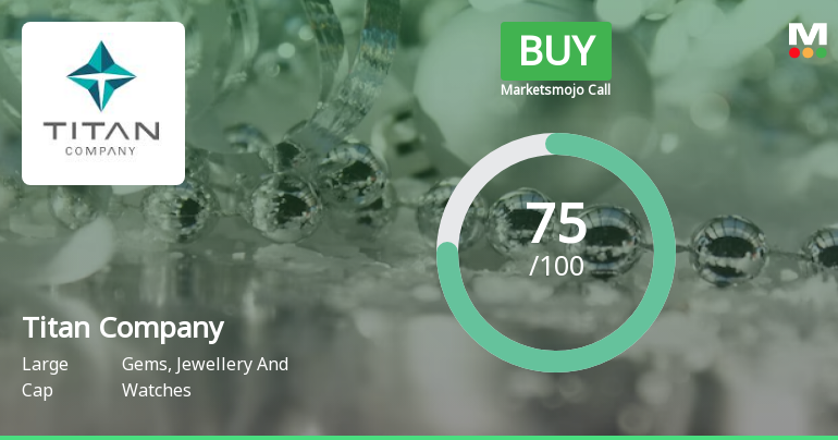 Titan Company Ltd is Rated Buy by MarketsMOJO