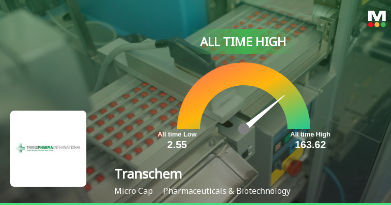 Transchem Stock Hits All-Time High at Rs.163.62, Marking Remarkable Growth