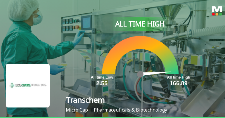 Transchem Stock Hits All-Time High at Rs.166.89, Marking a Remarkable Rally