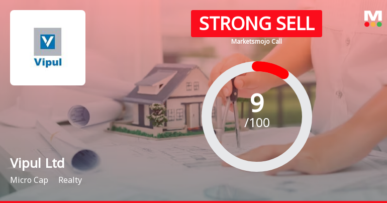 Vipul Ltd is Rated Strong Sell