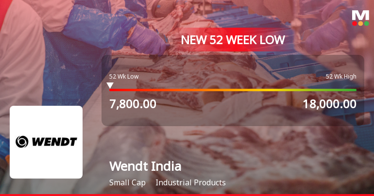 Wendt India Stock Falls to 52-Week Low of Rs 7,800 Amidst Prolonged Downtrend