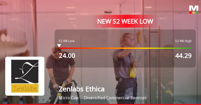 Zenlabs Ethica Falls to 52-Week Low of Rs.24 Amidst Prolonged Downtrend