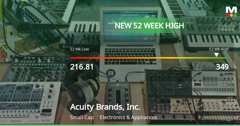 Acuity Brands Hits New 52-Week High of $349.00, Showcasing Strong Performance