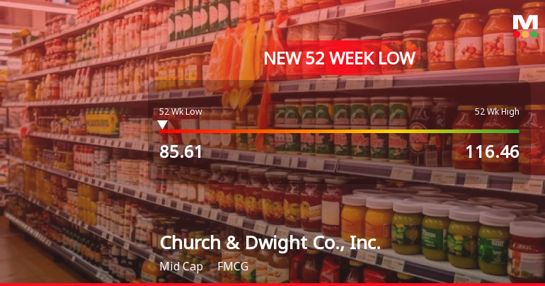 Church & Dwight Co. Hits New 52-Week Low at $85.61