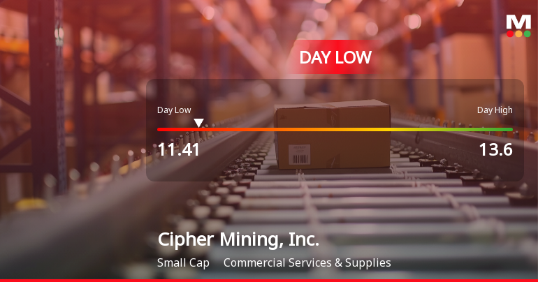 Cipher Mining Stock Hits Day Low of $11.41 Amid Price Pressure