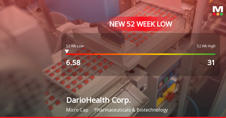 DarioHealth Corp. Hits New 52-Week Low at $6.58 Amid Financial Concerns