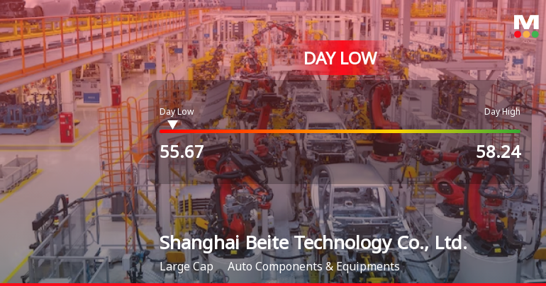 Shanghai Beite Technology Hits Day Low Amid Price Pressure at CNY 55.67