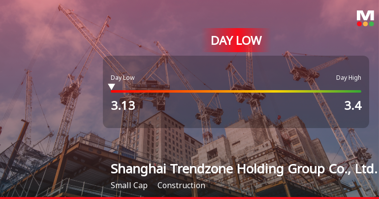 Shanghai Trendzone Hits Day Low of CNY 3.13 Amid Price Pressure