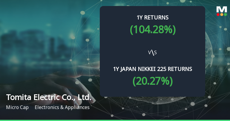 Tomita Electric Achieves 104.28% Return, Establishing It as a Notable Multibagger Stock