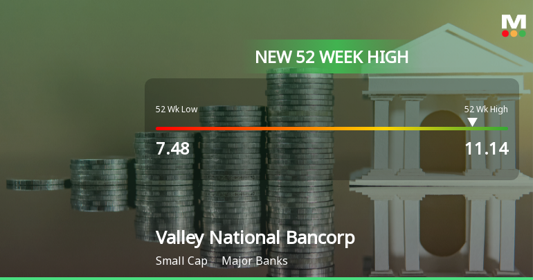 Valley National Bancorp Hits New 52-Week High of $11.13