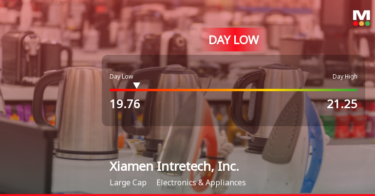Xiamen Intretech Stock Hits Day Low at CNY 19.76 Amid Price Pressure