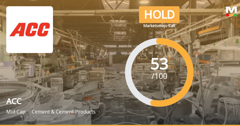 ACC Ltd is Rated Hold by MarketsMOJO