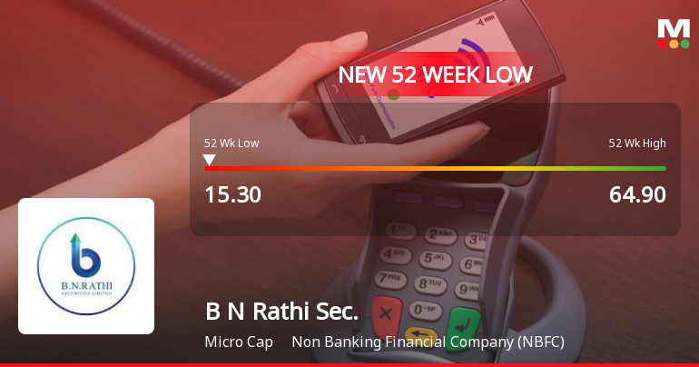 B N Rathi Securities Ltd Stock Falls to 52-Week Low of Rs.15.3