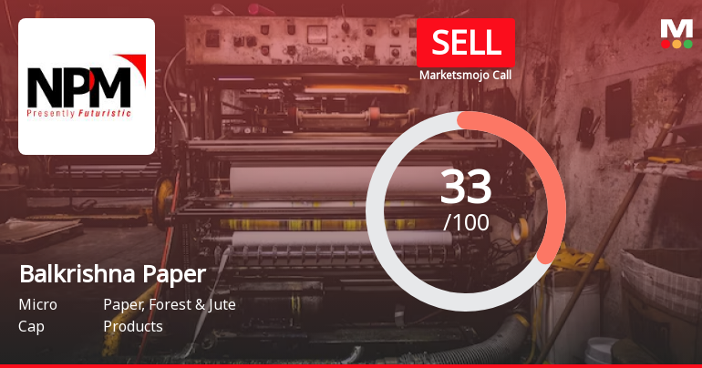 Balkrishna Paper Mills Ltd is Rated Sell by MarketsMOJO