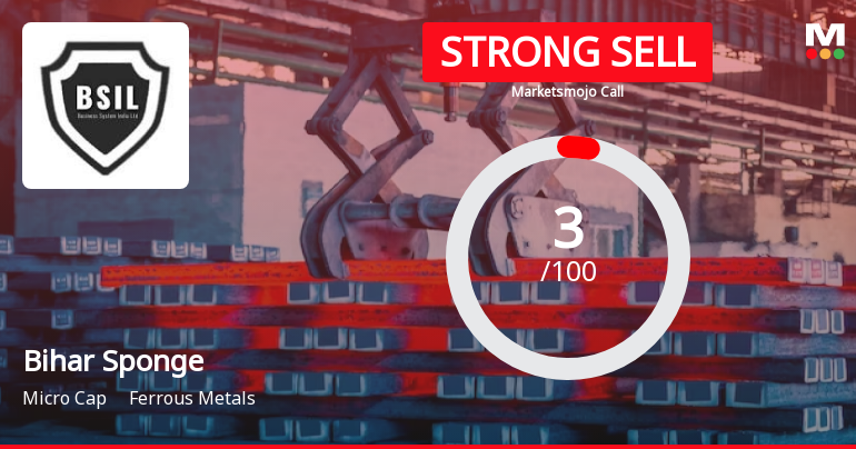 Bihar Sponge Iron Ltd is Rated Strong Sell