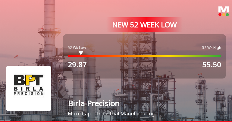 Birla Precision Technologies Ltd Falls to 52-Week Low of Rs.30.2